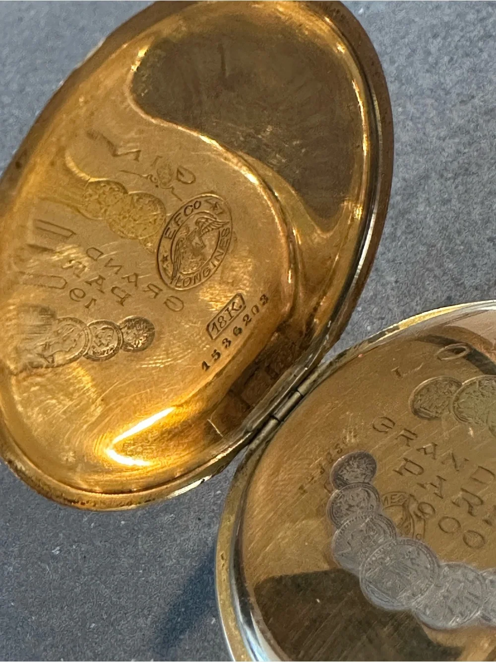 Longines 18k Gold Grand Prix Paris 1900’s Pocket Watch